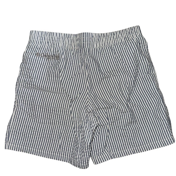 Columbia Sportswear PFG Boys Swimming Trunk | White & Charcoal Gray Stripe - Picture 4 of 9